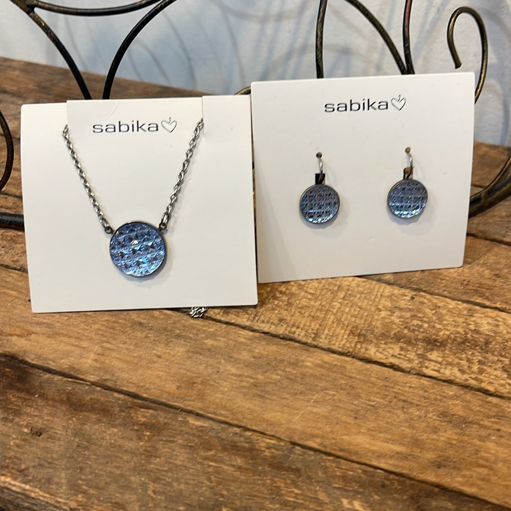 Sabika Iconic Denim Medalion Set